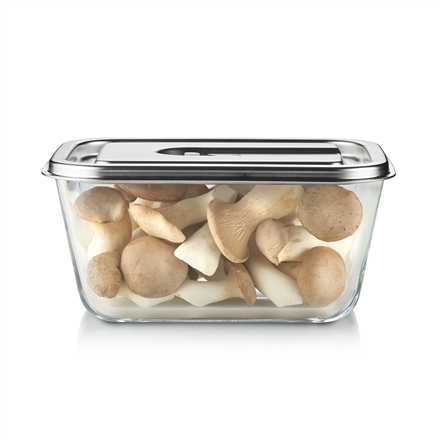 Caso Glass Vacuum Container with Stainless Steel Lid | VacuBoxx Inox XL | Transparent
