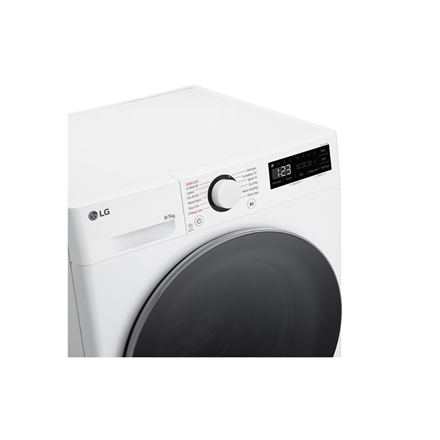 LG Washing machine with dryer | F2DR508S1W | Energy efficiency class A-10%/E | Front loading | Washing capacity 8 kg | 1