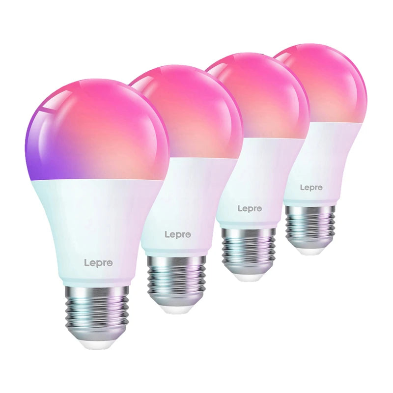 LEPRO B1-EU-4 E27 Wi-Fi LED Bulbs, 4-Pack - Image 1