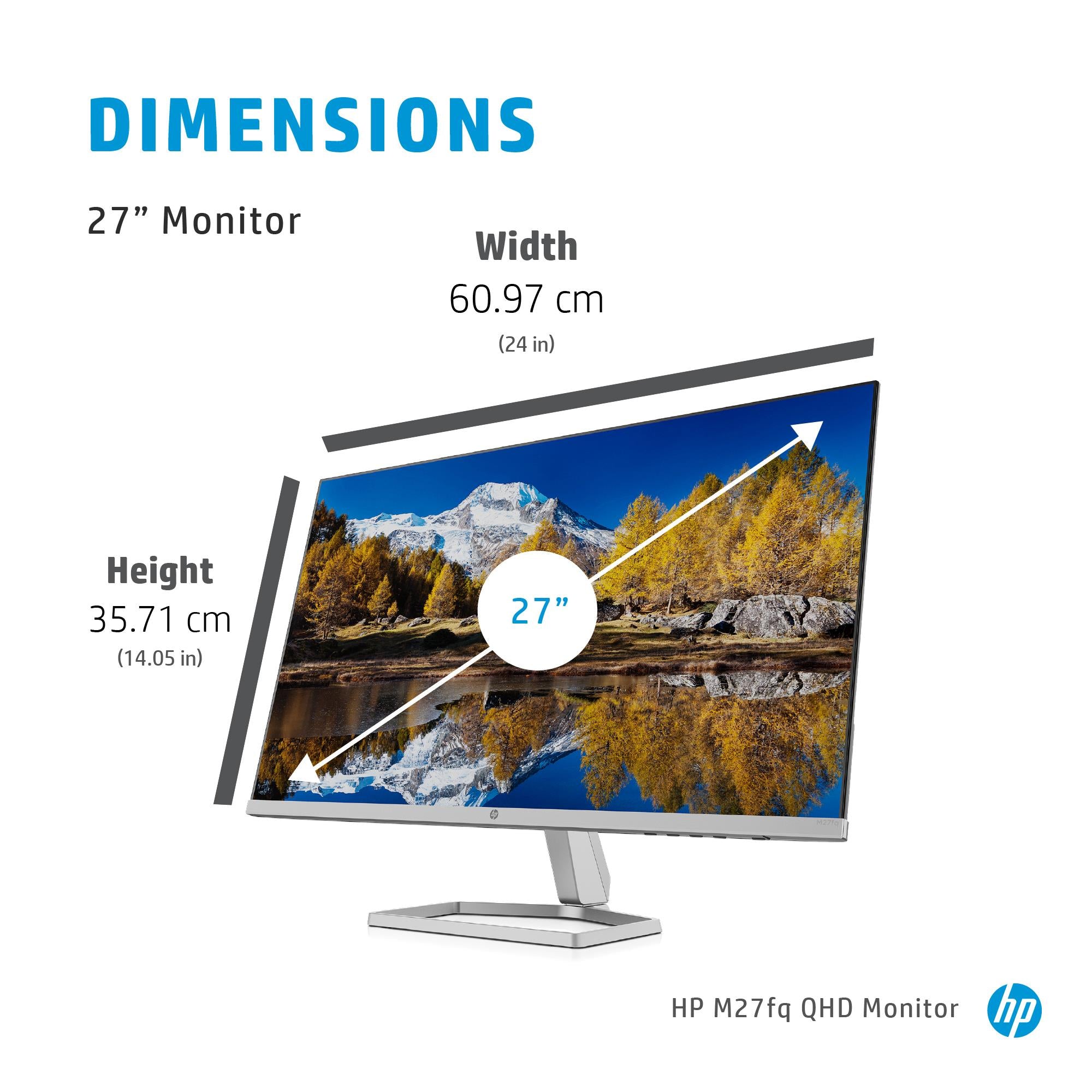 LCD Monitor HP 27 " 2560 x 1440 pixels Quad HD Native aspect ratio 16:9 LCD Flat 2H4B5E9