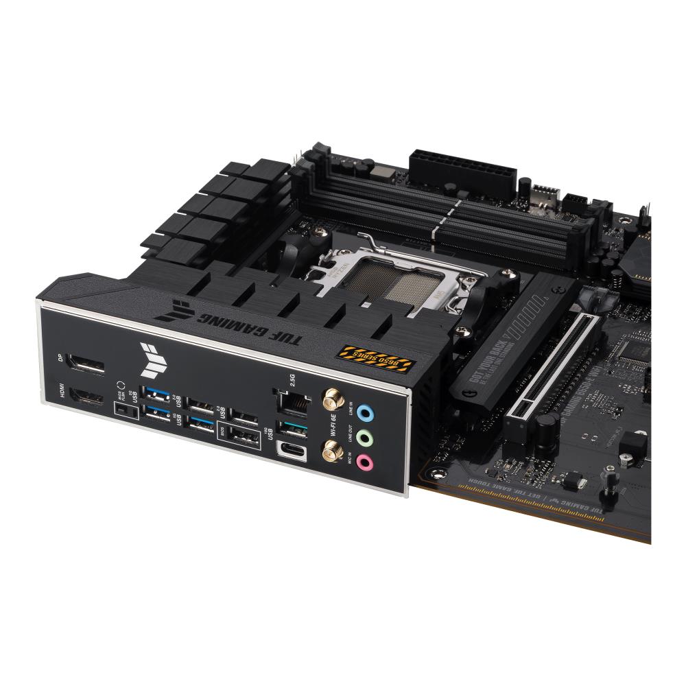 Mainboard ASUS AMD B650 SAM5 ATX Memory DDR5 Memory slots 4 1xPCI-Express 3.0 1x 2xPCI-Express 3.0 16x 1xPCI-Express 4.0 16x 3xM.2 1xHDMI 1xDisplayPort 3xUSB 2.0 4xUSB 3.2 1xUSB-C 1xRJ45 5xAudio port TUFGAMINGB650-EWIFI