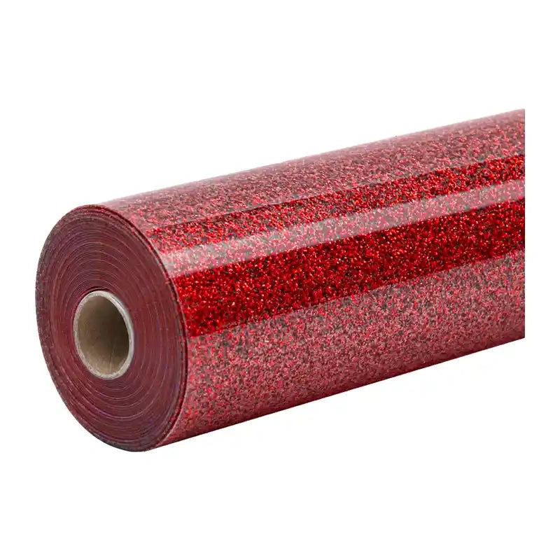 HTVRONT Glitter Heat Transfer Film, 30.5 cm x 90 cm (red) - Image 1