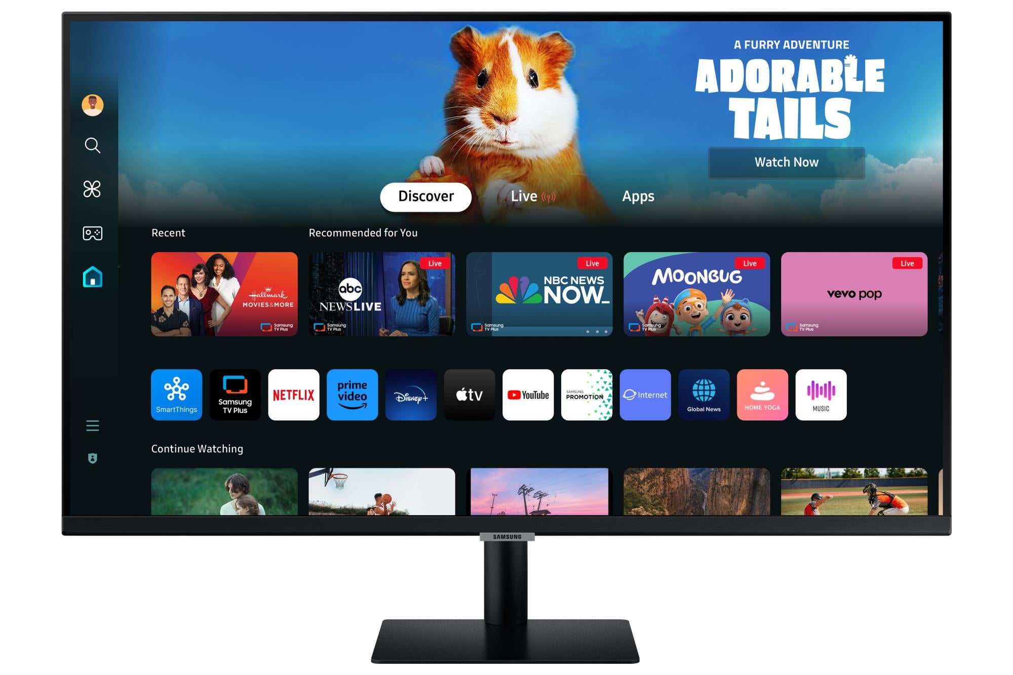 LCD Monitor SAMSUNG 27" TV Monitor/Smart Panel VA 1920x1080 16:9 60Hz Matte 4 ms Speakers Tilt Colour Black LS27DM500EUXDU