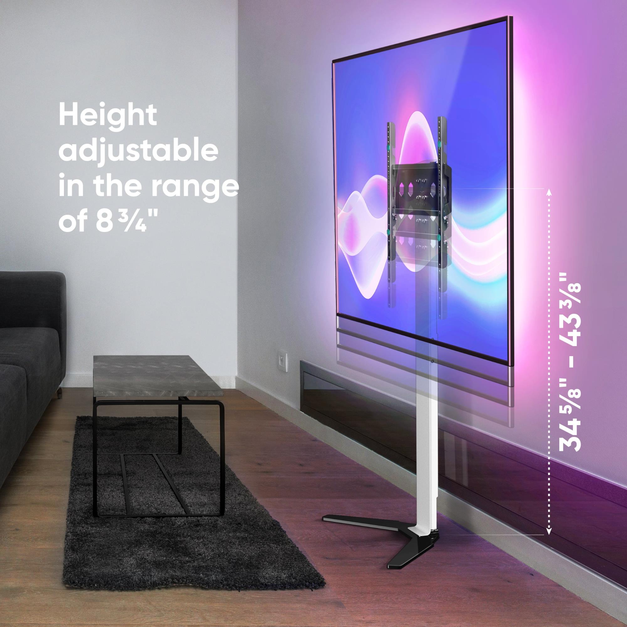 TV SET ACC FLOOR STAND /26-65"/WHITE TS1140-W ONKRON