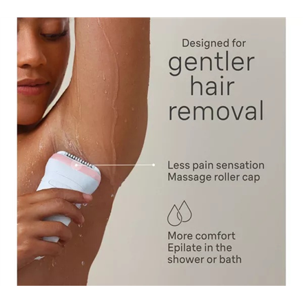 Braun Epilator | SE7030 Silk-épil Series 7 | Operating time (max) 40 min | Number of power levels 2 | Wet & Dry | White/