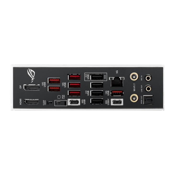 Mainboard ASUS AMD B850 SAM5 ATX Memory DDR5 Memory slots 4 1xPCI-Express 4.0 16x 1xPCI-Express 5.0 16x 5xM.2 1xHDMI 1xDisplayPort 6xUSB 2.0 6xUSB 3.0 3xUSB-C 1xOptical S/PDIF 1xRJ45 2xAudio port STRIXB850-EGAMINGWIFI