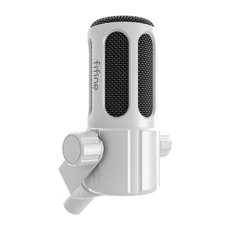 Fifine Tank1 Dynamic Microphone (White) - Image 1