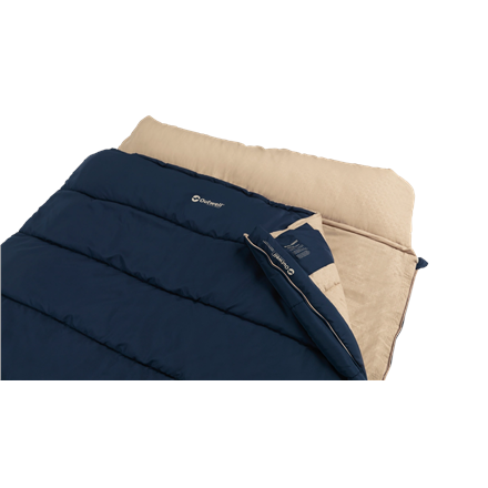 Outwell Contour Lux Deep Blue | Sleeping Bag | 220 x 145 cm | -22 to 12 °C | Both Side Zipper
