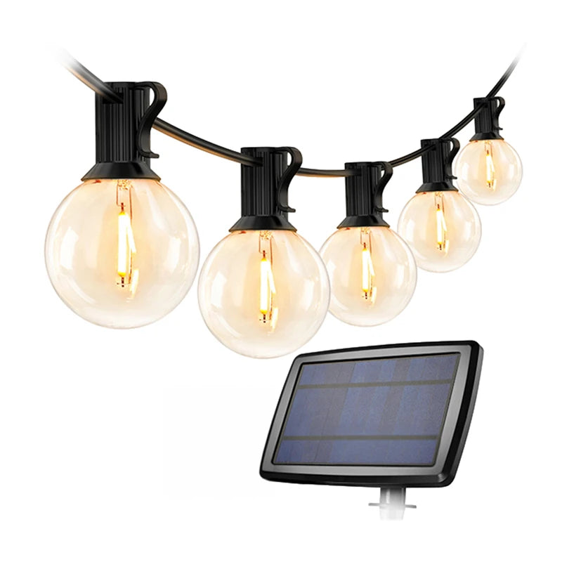 LEPRO PR440001-WW Solar Garden String Lights, 7.62 m, Twilight Sensor, 4 Modes - Image 1