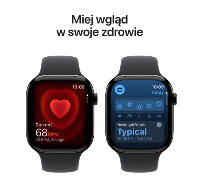 Watch Series 11 GPS+Cellular 42mm Space Grey Aluminium Case with Black Sport Band - M/L