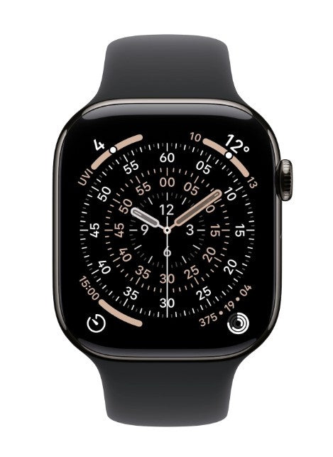 Watch Series 11 GPS + Cellular 42mm Slate Titanium Case with Black Sport Band - S/M
