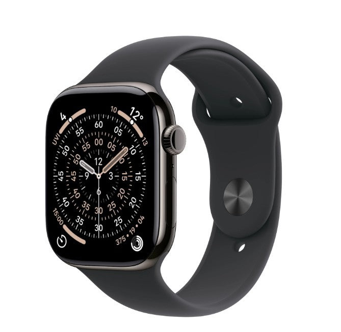Watch Series 11 GPS + Cellular 42mm Slate Titanium Case with Black Sport Band - M/L
