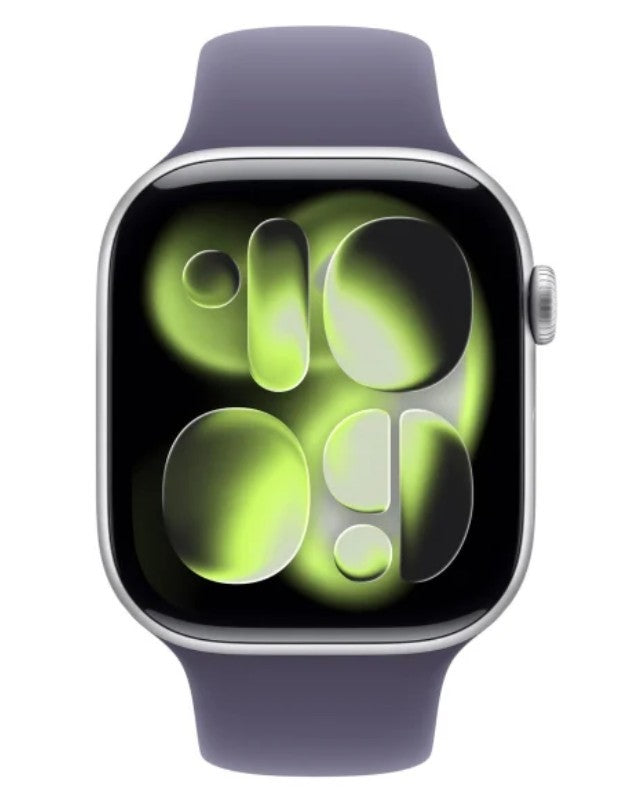 Watch Series 11 GPS+Cellular 46mm Silver Aluminium Case with Purple Fog Sport Band - S/M
