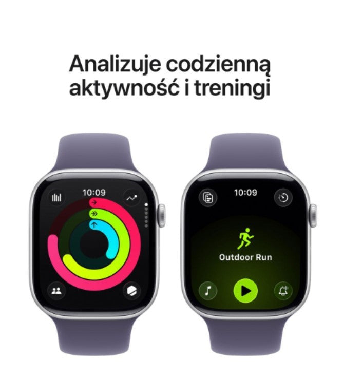 Watch Series 11 GPS+Cellular 46mm Silver Aluminium Case with Purple Fog Sport Band - S/M
