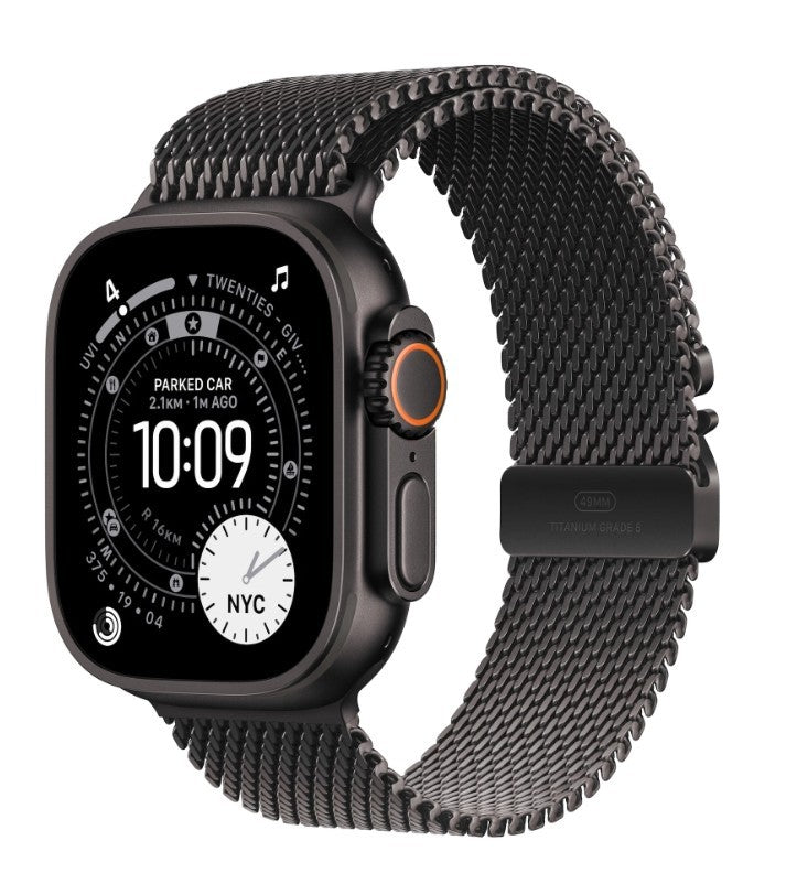 Watch Ultra 3 GPS + Cellular 49mm Black Titanium Case with Black Titanium Milanese Loop - Small
