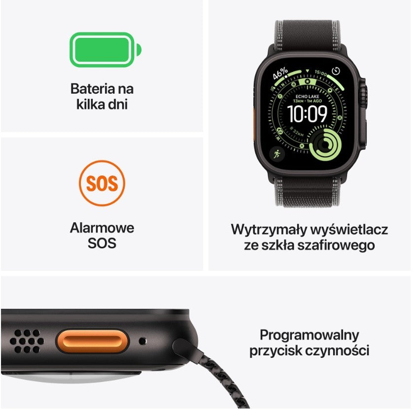Watch Ultra 3 GPS + Cellular 49mm Black Titanium Case with Black Titanium Milanese Loop - Small