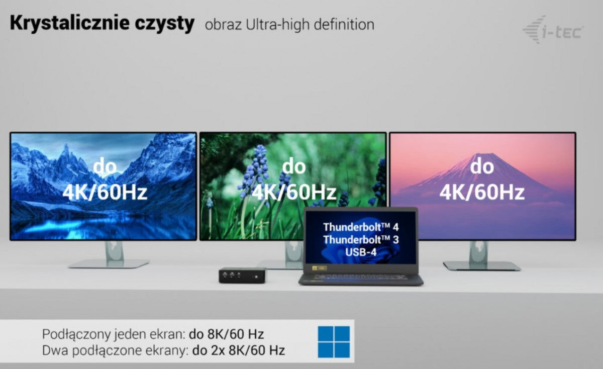 Thunderbolt 5 Quattro Display Docking Station - 5× USB, 2.5G LAN, 140 W Power Delivery