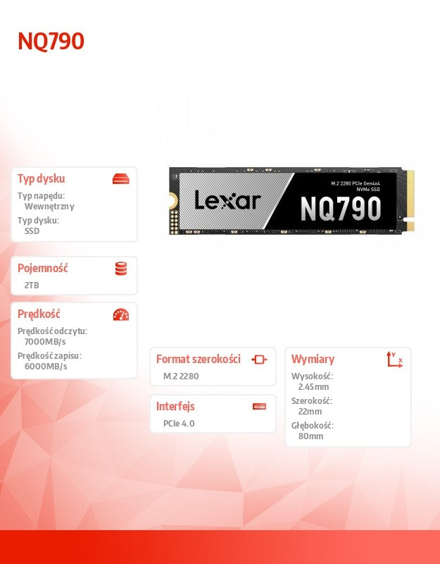 SSD NQ790 2TB NVMe 4x4 2280 7000/6000MB/s
