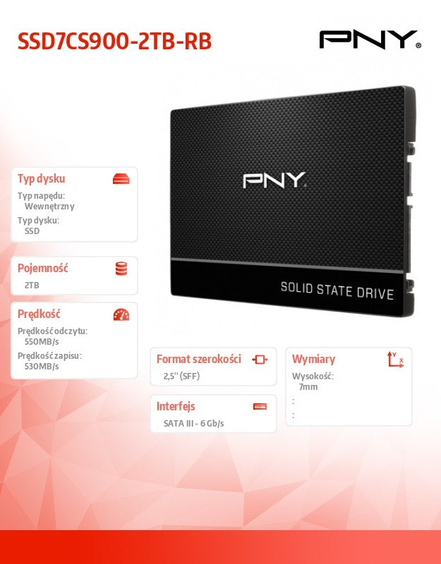 SSD 2TB 2,5 SATA3 SSD7CS900-2TB-RB