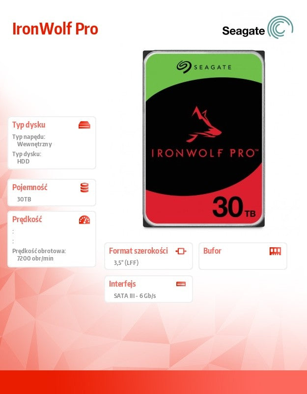 IronWolf Pro 30TB 3.5 ST30000NT011