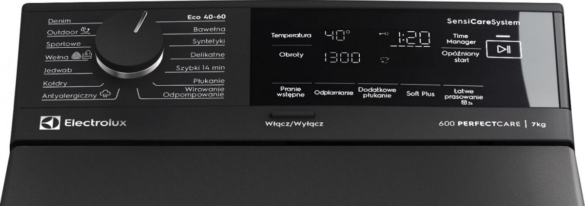 Top waschng machine EW6T3372DP 7kg, SO, dark grey