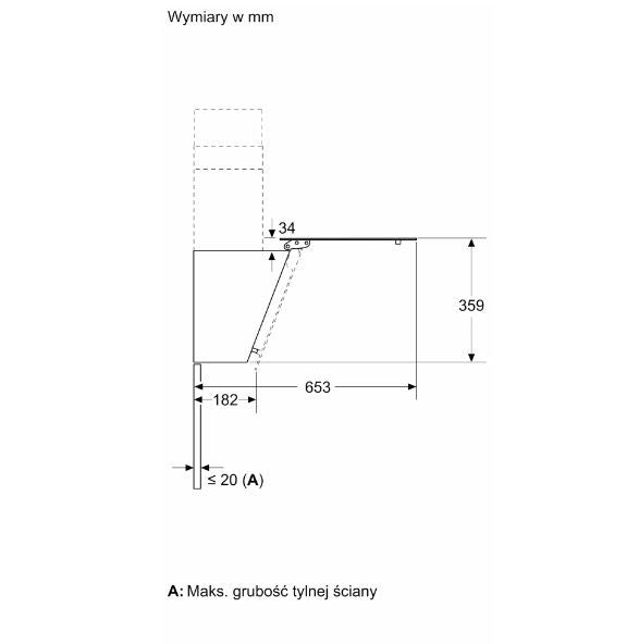 DWK65DK20 Hood white glass