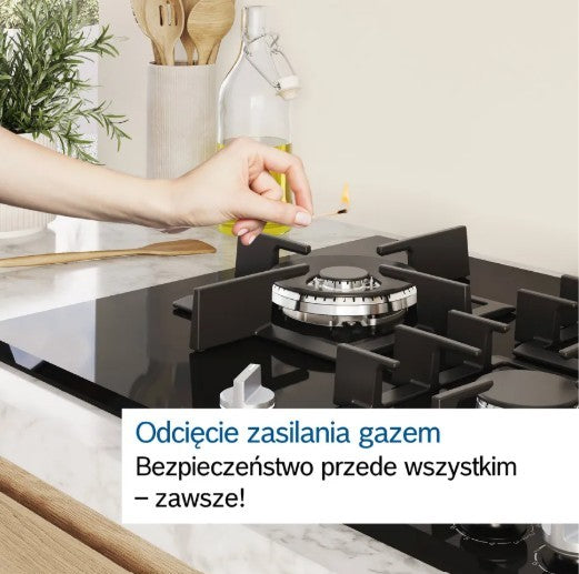 Gas hob PCQ7A5I90 75 cm inox