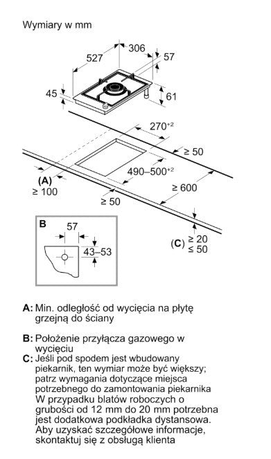 PRA3A6I10 Gas WOK hob