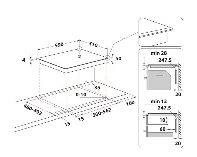 WSS4060BF Induction Hob