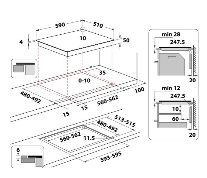WLB6860NES Induction Hob