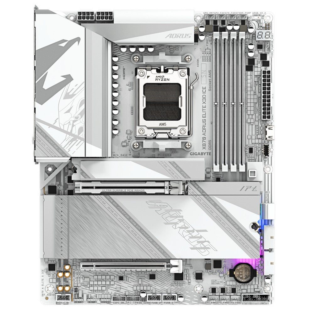Motherboard X870 AORUS ELITE X3D ICE AM5 4DDR5 HDMI ATX