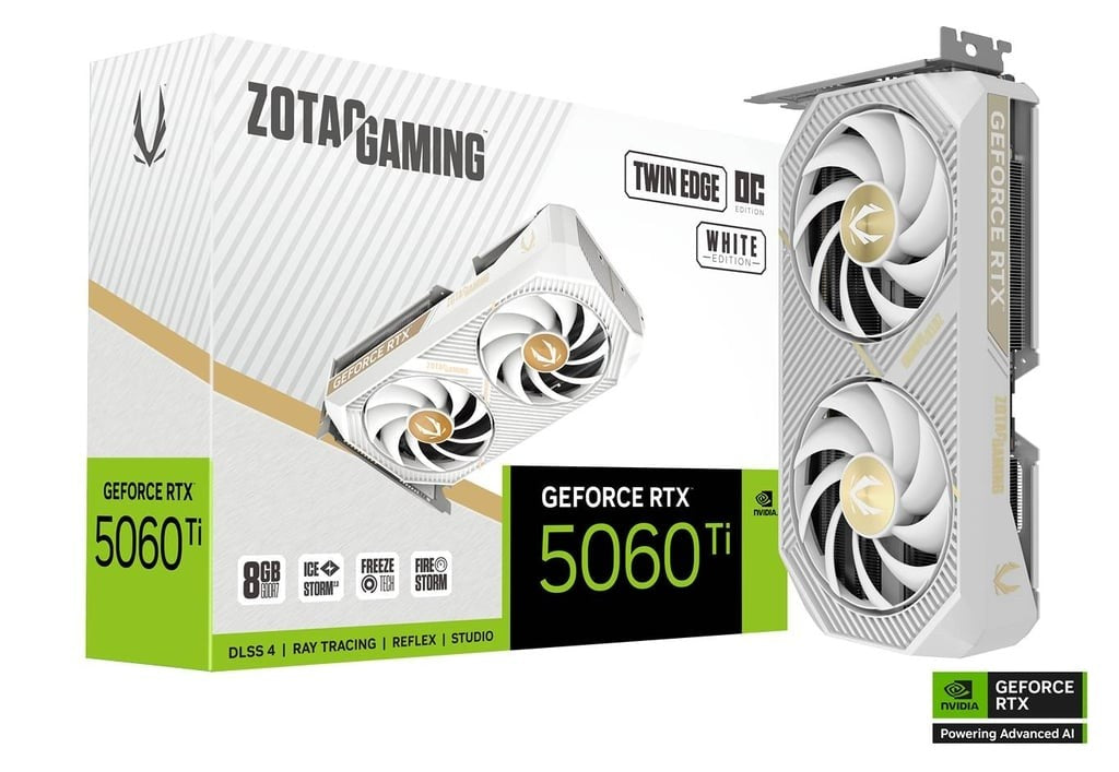 Graphics card RTX 5060 Ti 8GB TWIN EDGE OC WHITE ED GDDR7 3DP/HDMI