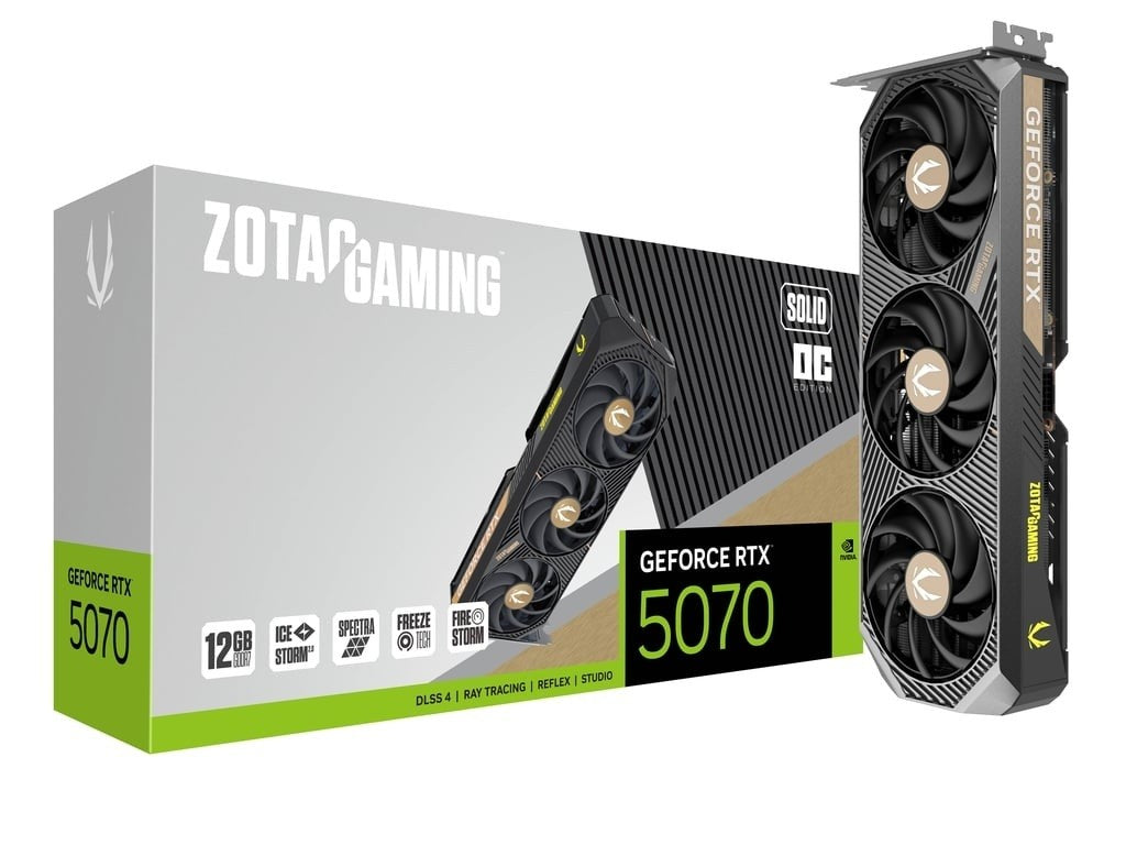 Graphics card GeForce RTX 5070 SOLID OC 12GB GDDR7 192bit 3DP/HDMI