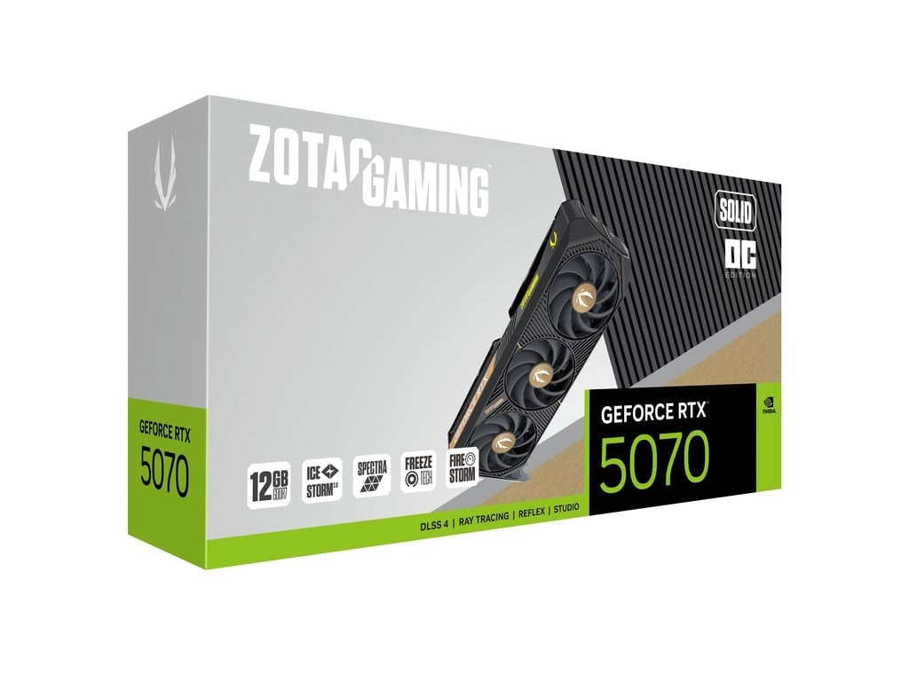 Graphics card GeForce RTX 5070 SOLID OC 12GB GDDR7 192bit 3DP/HDMI