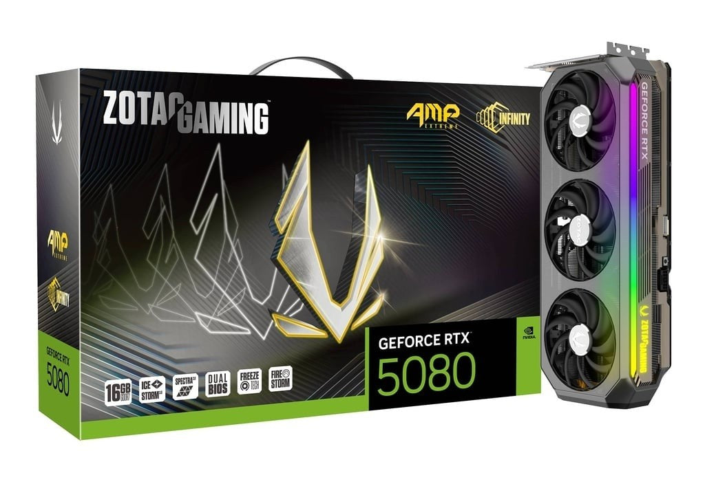 Graphics card GeForce RTX 5080 AMP EXTREME INFINITY 16GB GDDR7 256bit 3DP/HDMI
