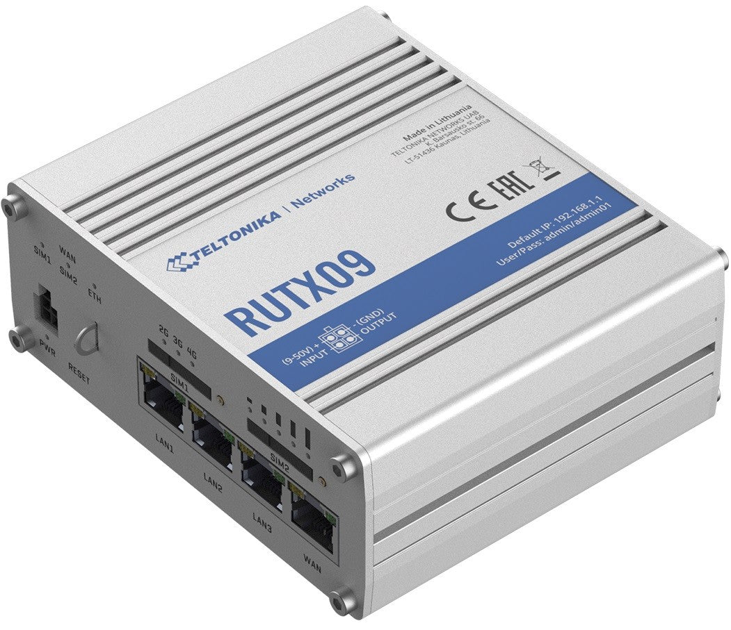 Router LTE RUTX09 (Cat 6), 4xGbE, GNSS