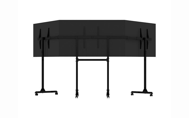 Free standing triple monitor stand