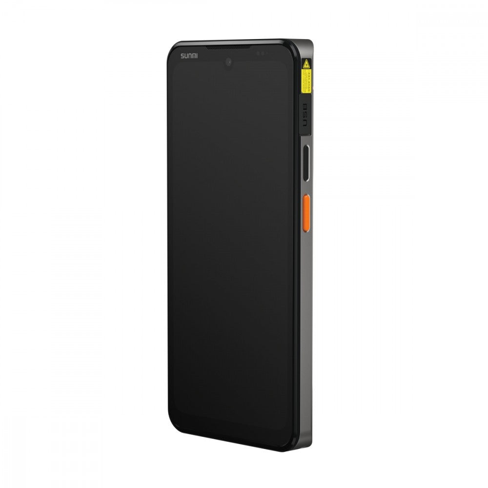 L3, GMS-EDLA, A14, 6.75", 6GB+128GB, 13MP rear + 5MP front camera, SS1111 Scanner, Dual NFC, WiFi, IP68, Fingerprint, 4G, EU Adapter, 3-Y