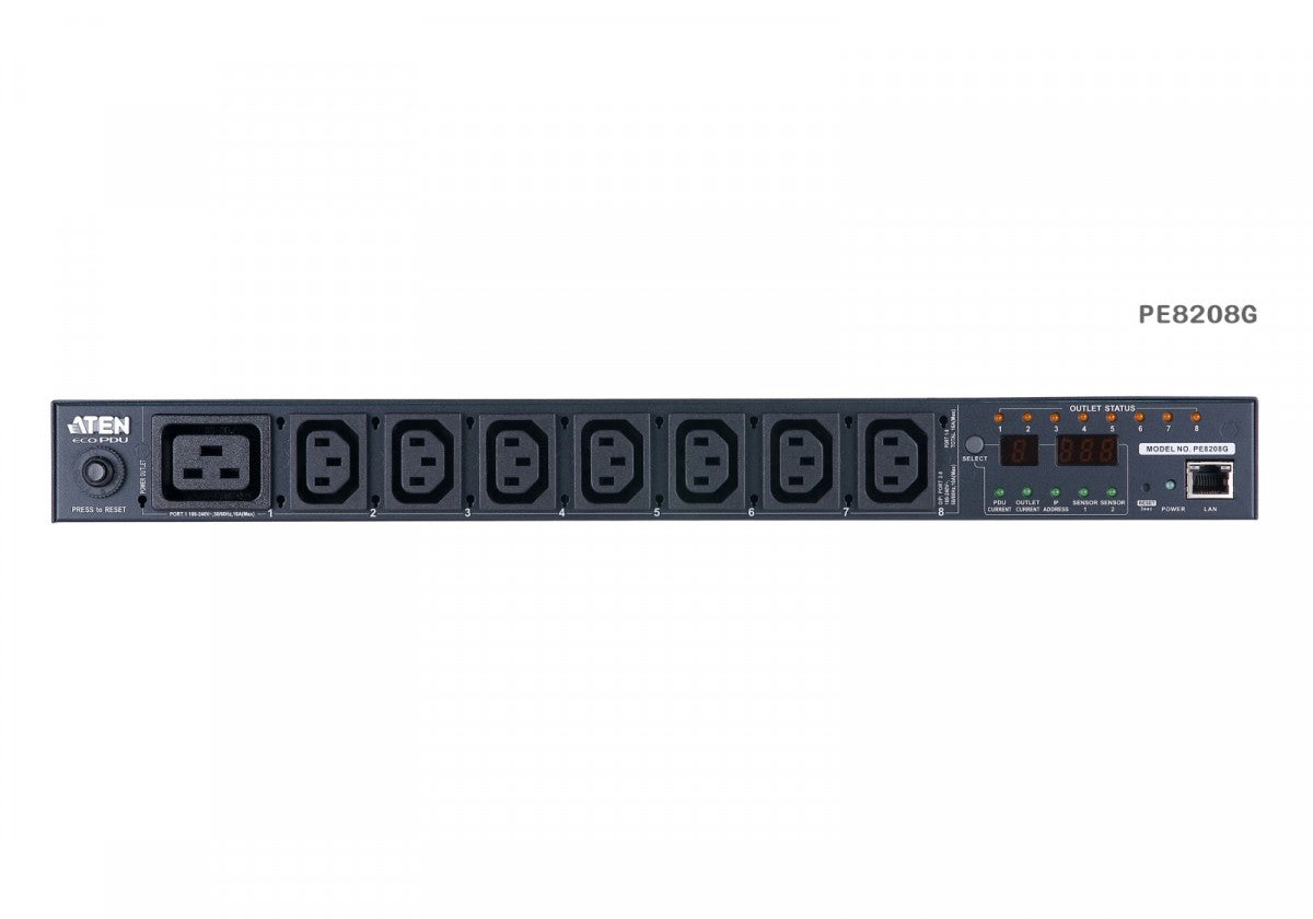 16A Per outlet Metered 8 Outlet SW PDU
