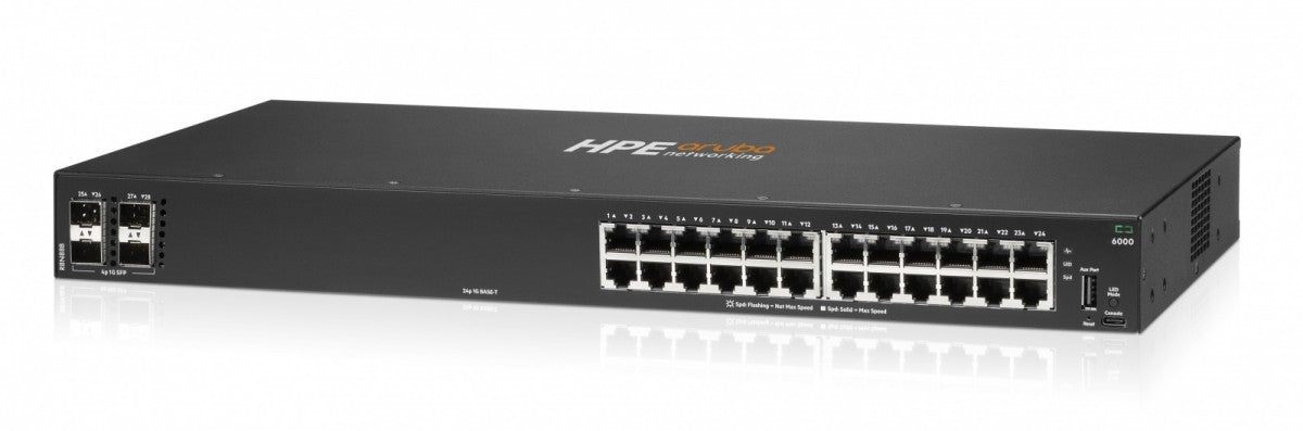 Switch Aruba Networking CX 6000 24p 10M/100M/1G 4p SFP 1G R8N88B