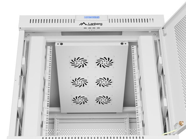 Free-standing installation rack cabinet 19 inches 15U 800x1000 perforated doors LCD gray (Flat pack)