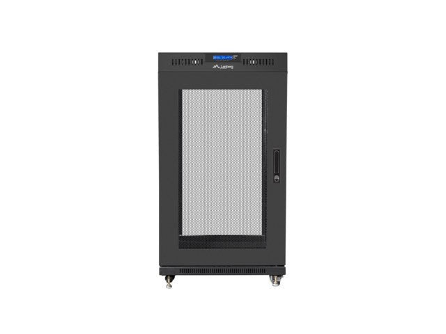 Free-standing cabinet 19 inches 22U 600x600 perforated doors LCD (Flat pack) V2 black