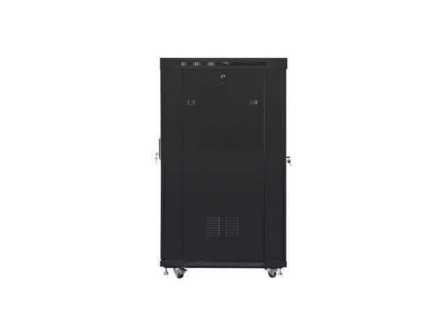 Free-standing cabinet 19 inches 22U 800x1000 glass doors LCD (flat pack) V2 black