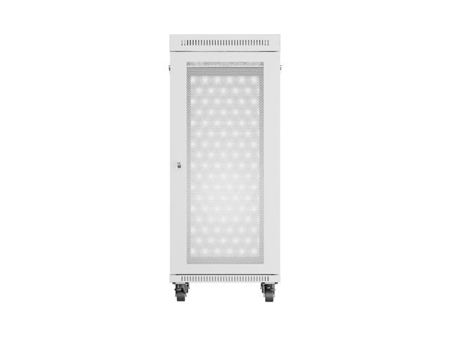 Free-standing installation rack cabinet 19 inches 27U 600x800 perforated doors LCD gray (Flat pack)