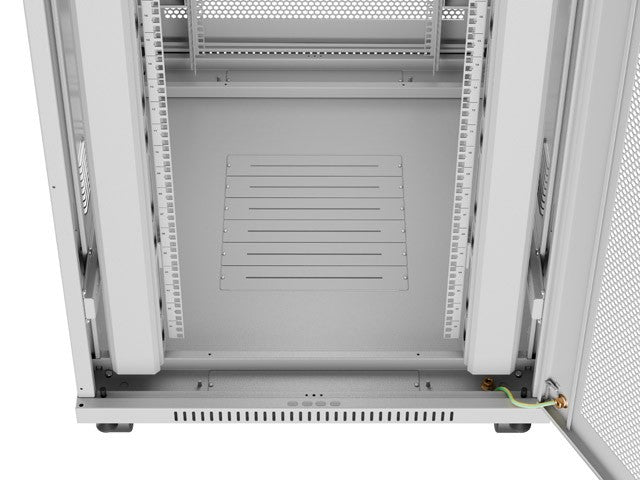 Free-standing installation rack cabinet 19 inches 27U 800x1000 perforated doors LCD gray (Flat pack)