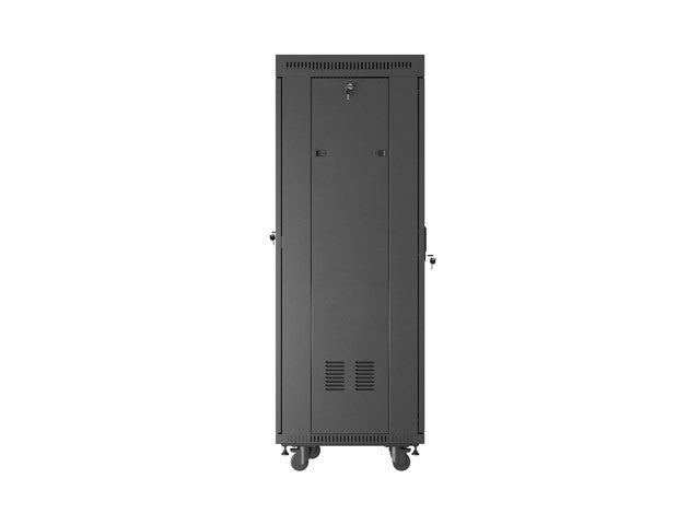 Standing rack cabinet 19 inch 32U 600x600 perforated door LCD black (Flat pack)