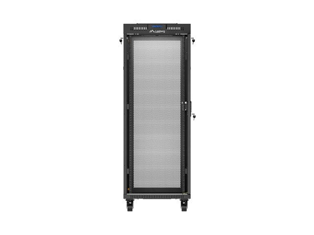 Standing rack cabinet 19 inch 32U 600x800 perforated door LCD black (Flat pack)