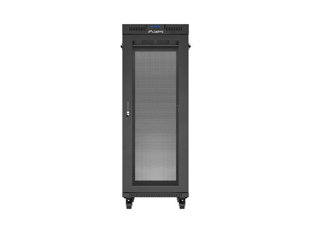 Standing rack cabinet 19 inch 32U 600x1000 perforated door LCD black (Flat pack)