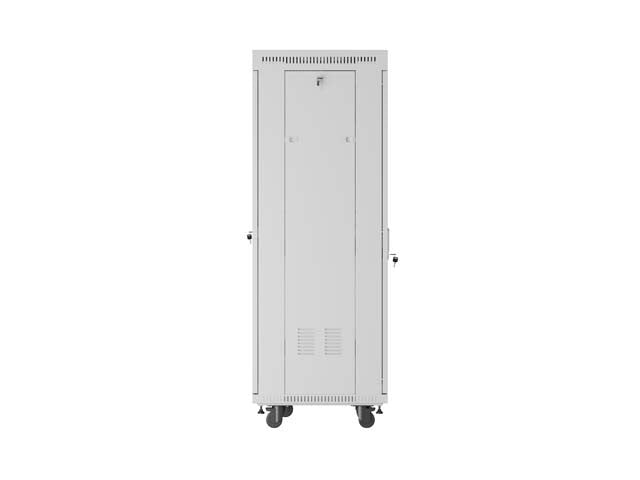 19" 32U Standing Rack Cabinet 600×600 Gray with Perforated Doors and LCD (Flat Pack)
