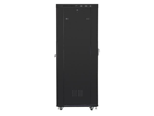 Installation standing cabinet rack 19-inch 800x1000 black perforated door LCD (Flat pack)